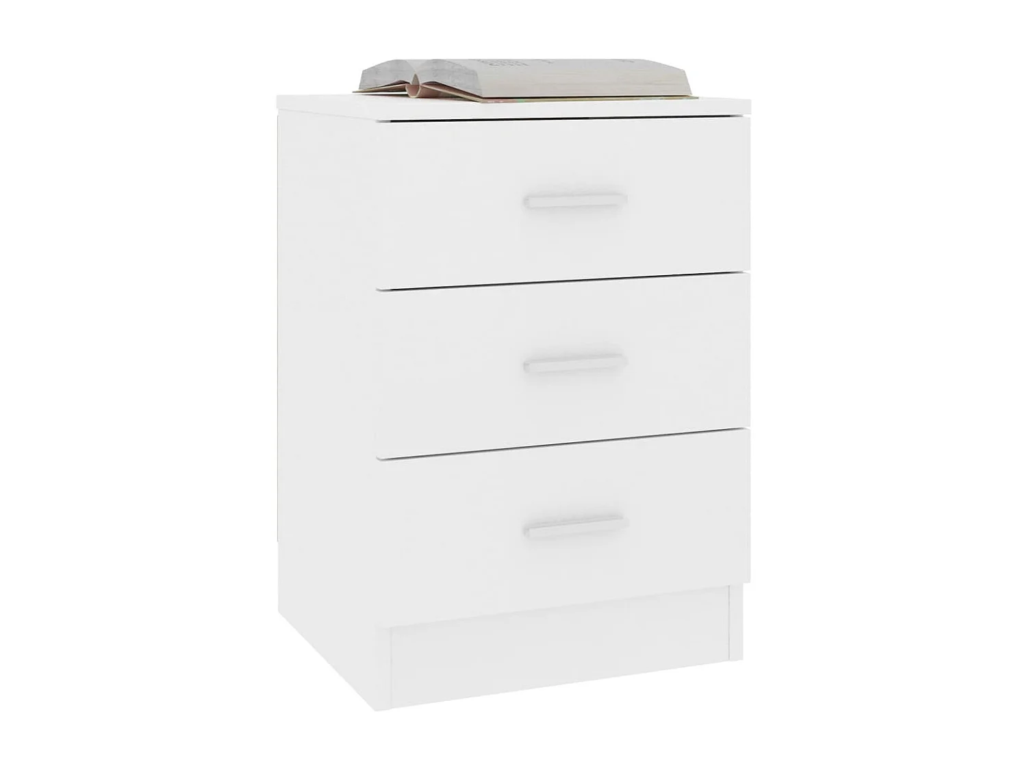 Drumraney  Table de chevet Blanc 38 x 35 x 56 cm Bois d'ingénierie