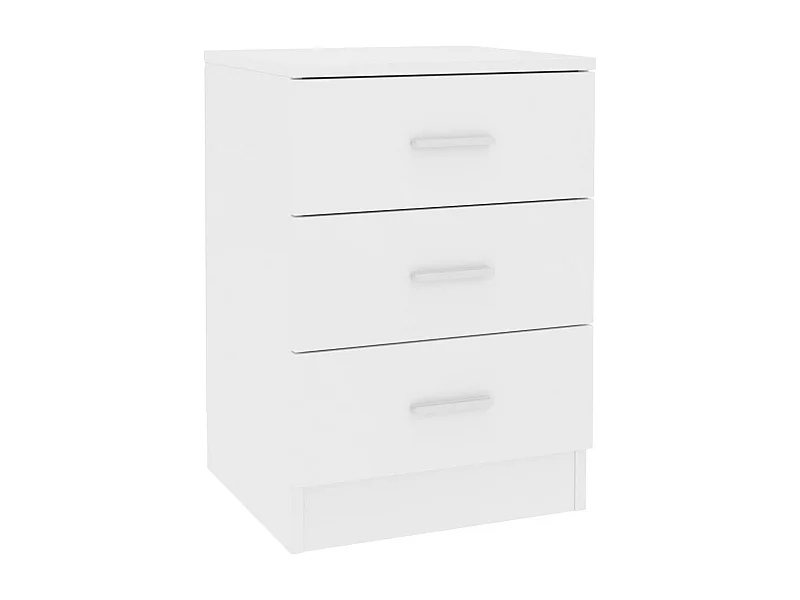 Drumraney  Table de chevet Blanc 38 x 35 x 56 cm Bois d'ingénierie