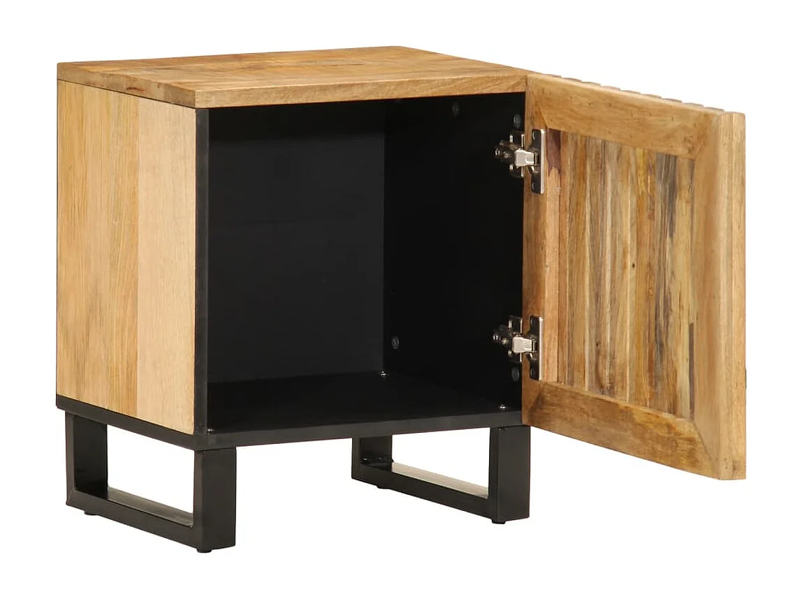 Bryral  Table de chevet 40x34x46 cm bois de manguier massif brut