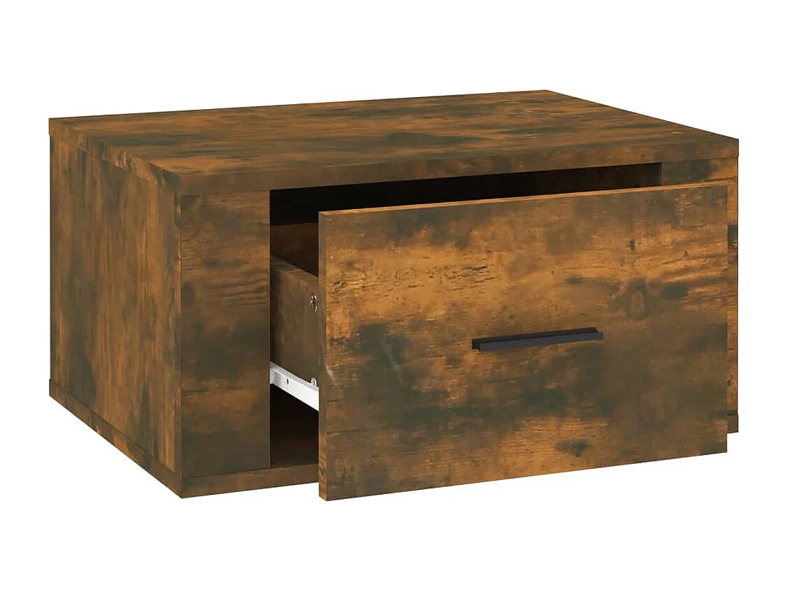 Culpeper  Table de chevet murale Chêne fumé 50x36x25 cm