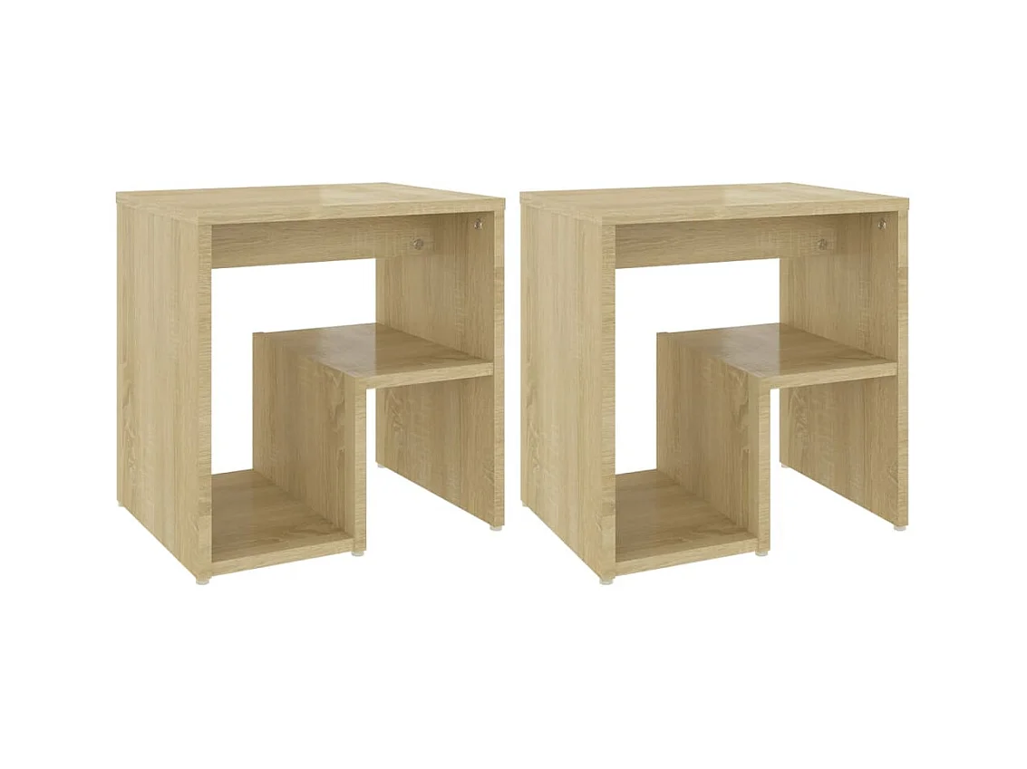 Ouderkerk aan den IJssel  Nachtkastjes 2 st 40x30x40 cm bewerkt hout sonoma eikenkleurig