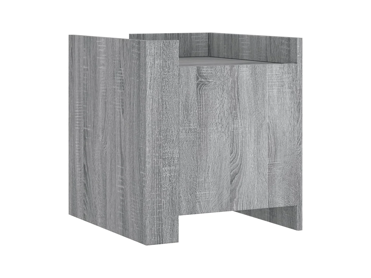 Jarnor  Table de chevet sonoma gris 45x50x50 cm bois d'ingénierie