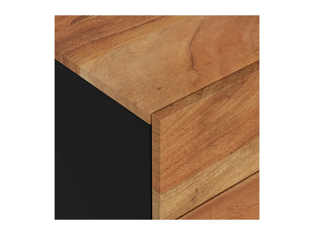 Mie  Table de chevet 50x33x62cm Bois d'acacia solide et d'ingénierie