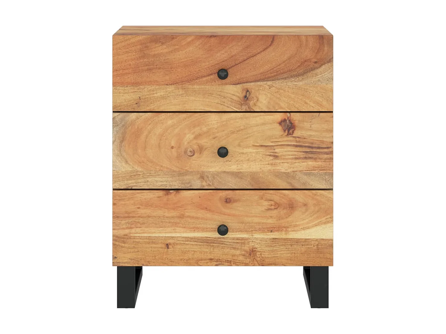 Mie  Table de chevet 50x33x62cm Bois d'acacia solide et d'ingénierie