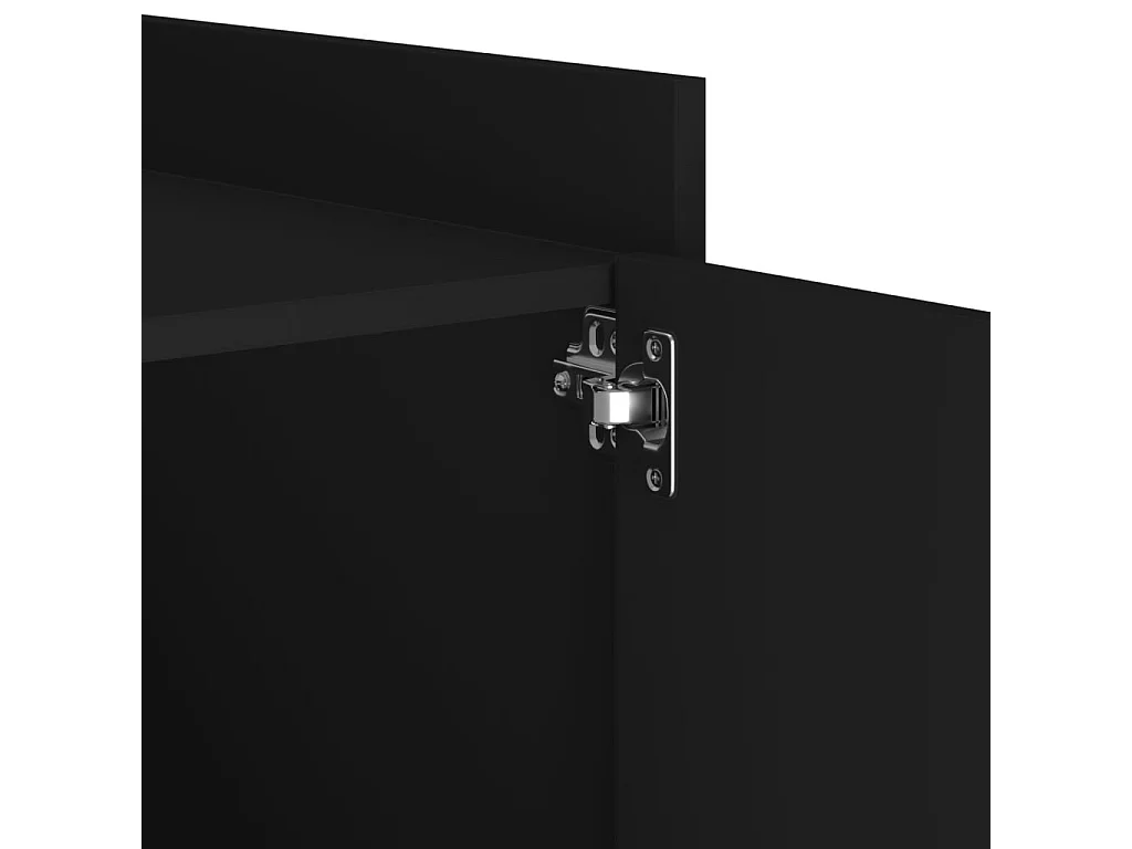 Jarnor  Table de chevet noir 45x50x50 cm bois d’ingénierie