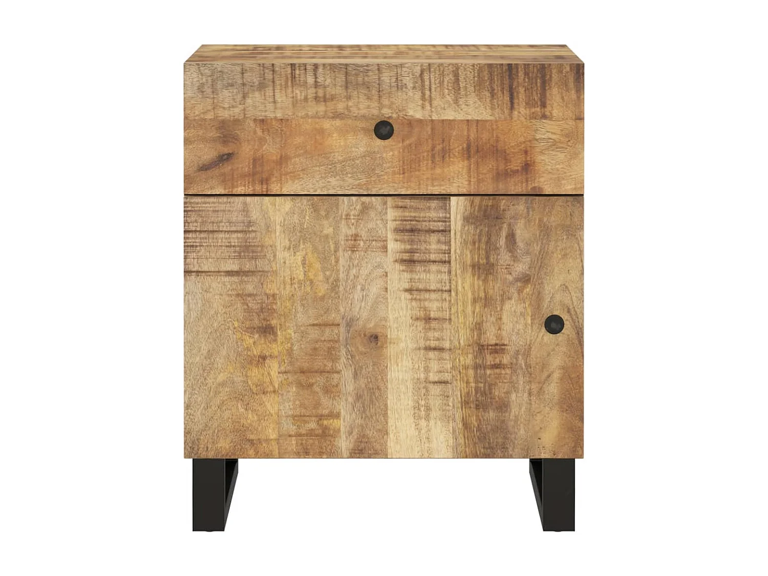 Runar  Table de chevet 50x33x60 cm Bois de manguier et d'ingénierie