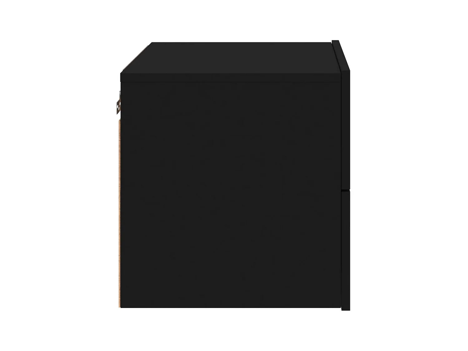 Prolenta Premium -  Mesitas de noche de pared con luces LED 2 unidades negro