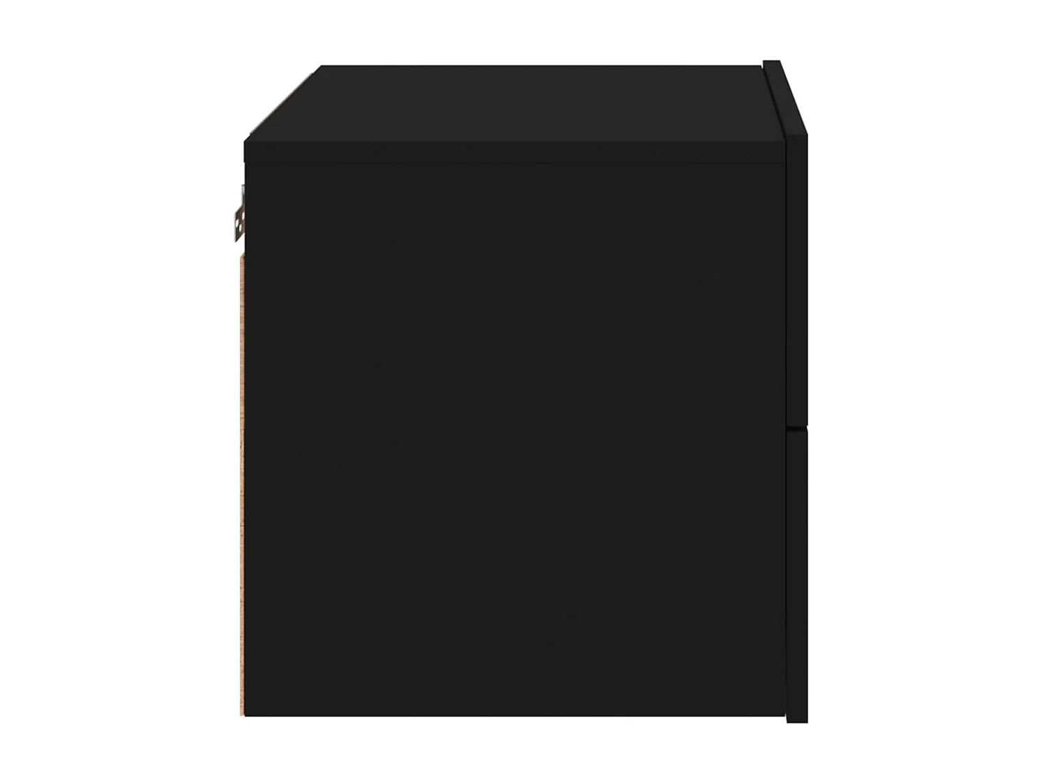 Prolenta Premium -  Tables de chevet murales avec lumières LED 2 pcs noir