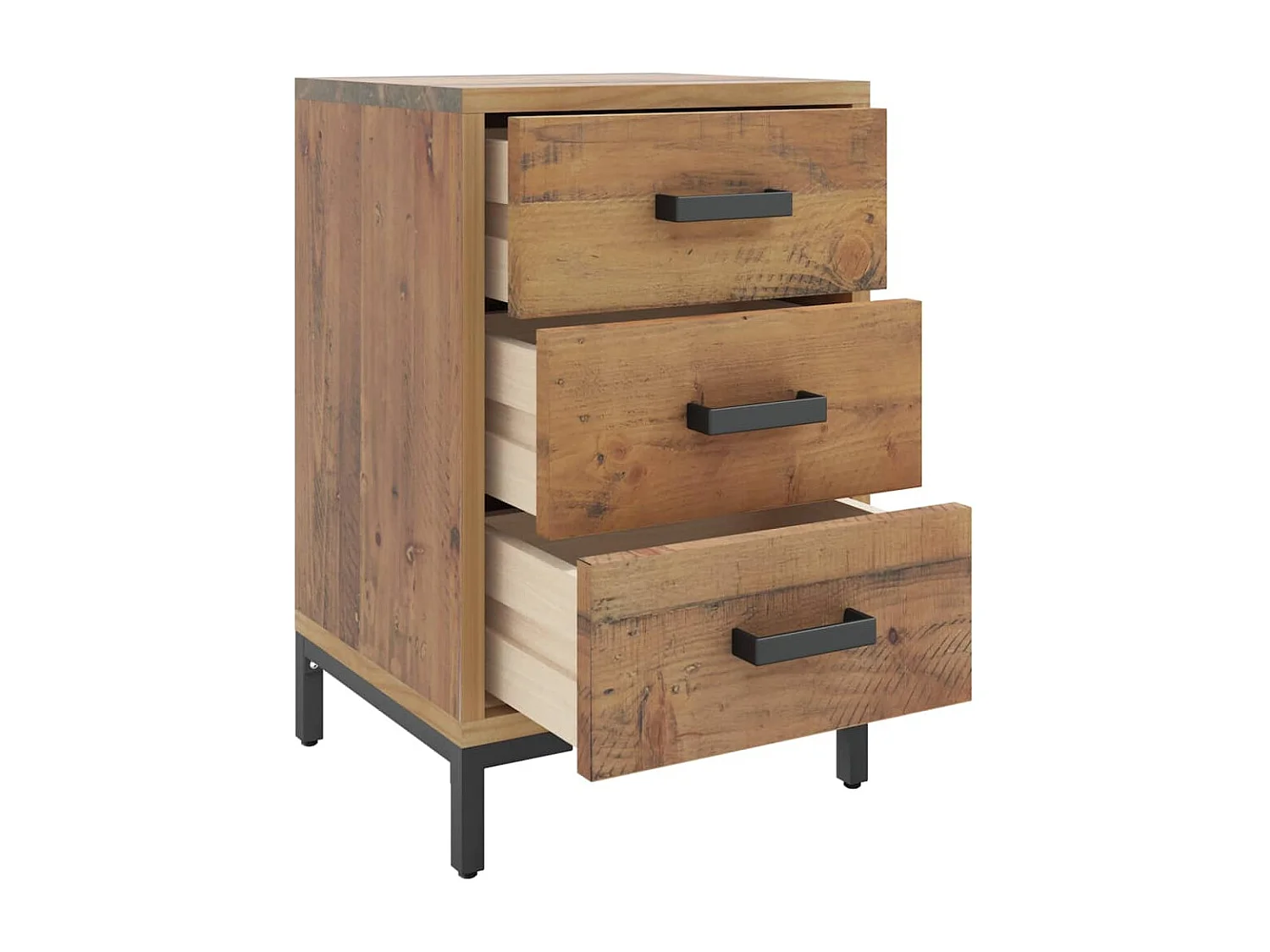 Arthir  Nachtkastje 40x30x55 cm gerecycled massief grenenhout bruin