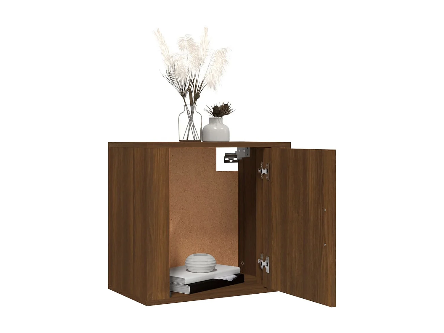 Almond  Table de chevet murale Chêne marron 50x30x47 cm