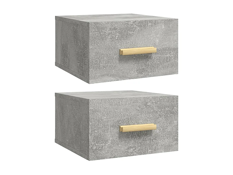 Cody  Wand-Nachttische 2 Stk. Betongrau 35x35x20 cm