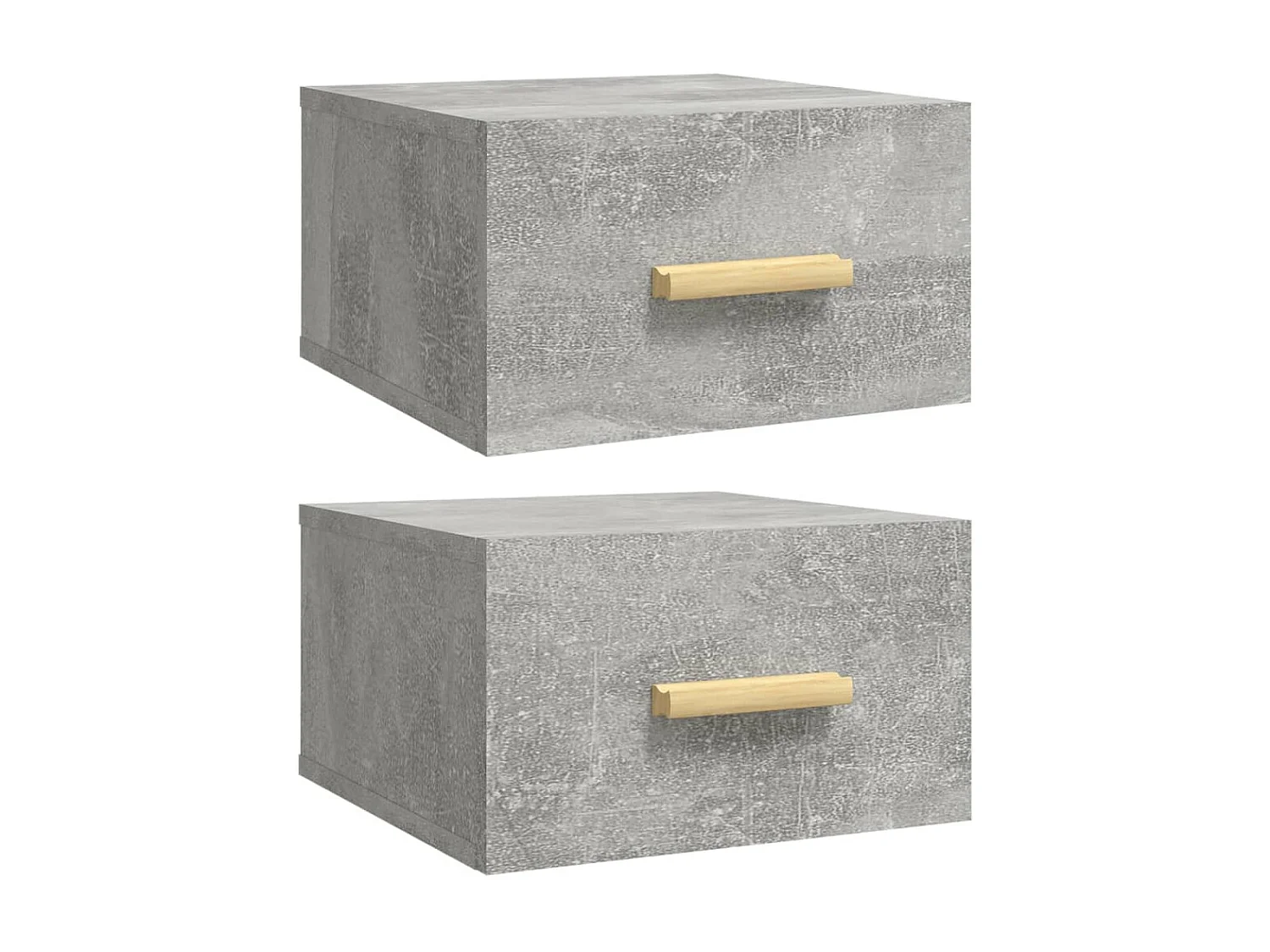 Cody  Nachtkastjes 2 st wandgemonteerd 35x35x20 cm betongrijs