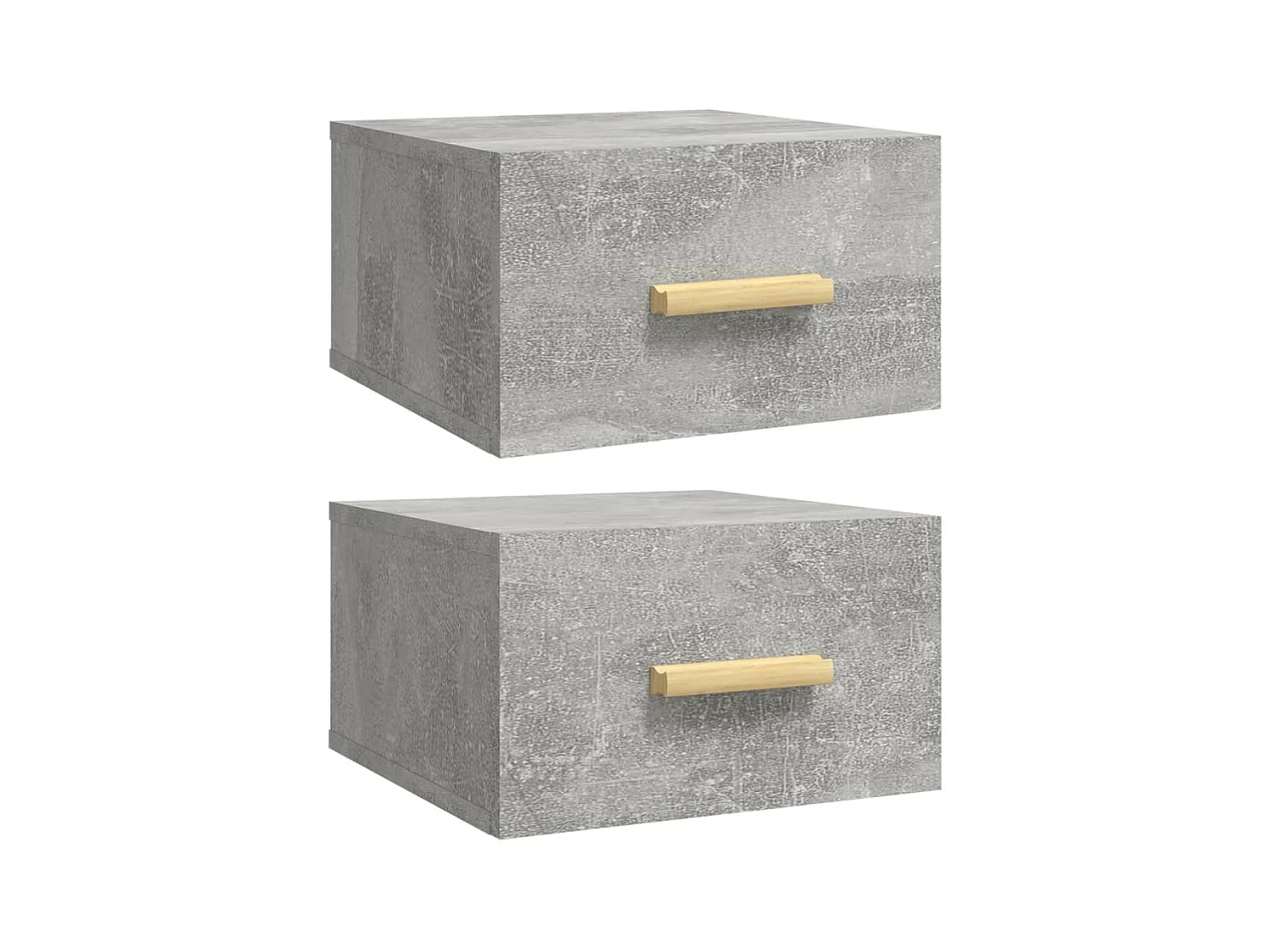 Cody  Nachtkastjes 2 st wandgemonteerd 35x35x20 cm betongrijs