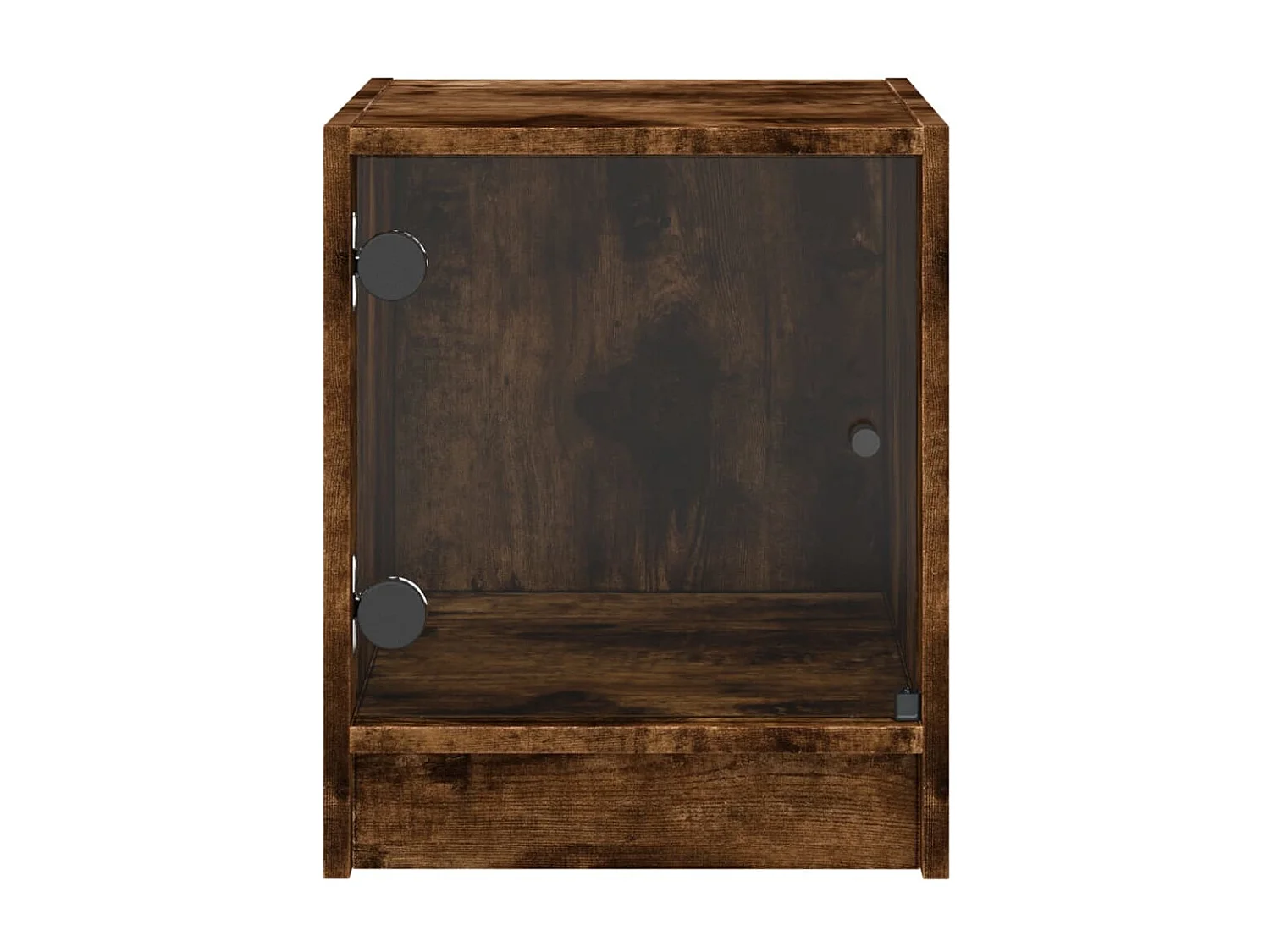 Butte  Nachtkastje met glazen deur 35x37x42 cm gerookt eikenkleurig