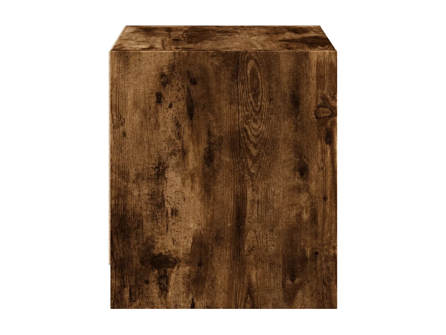 Butte  Mesita de noche con puerta de vidrio roble ahumado 35x37x42 cm