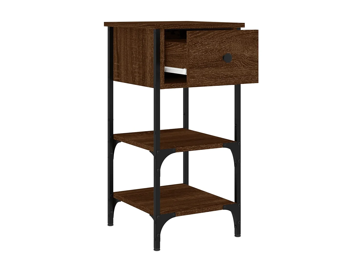 Jersey Shore  Nachtkastjes 2 st 34x36x70 cm bewerkt hout bruin eikenkleur