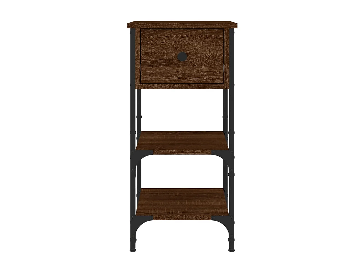 Jersey Shore  Nachttische 2 Stk. Braun Eichen-Optik 34x36x70 cm Holzwerkstoff