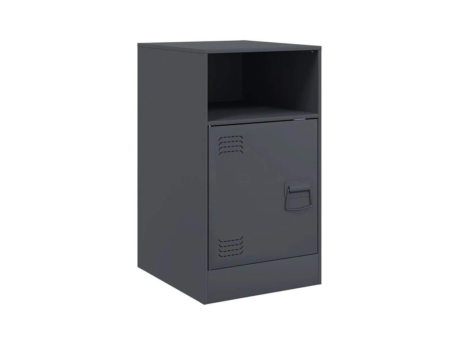 Chasity  Table de chevet anthracite 34,5x39x62 cm acier