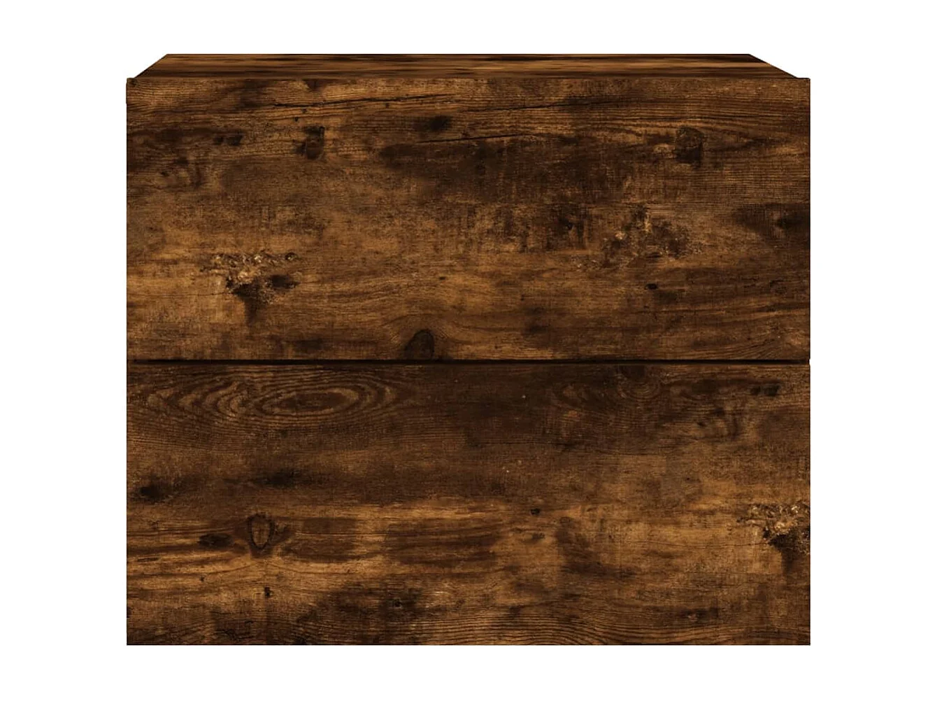 Prolenta Premium -  Table de chevet murale avec lumières LED chêne fumé