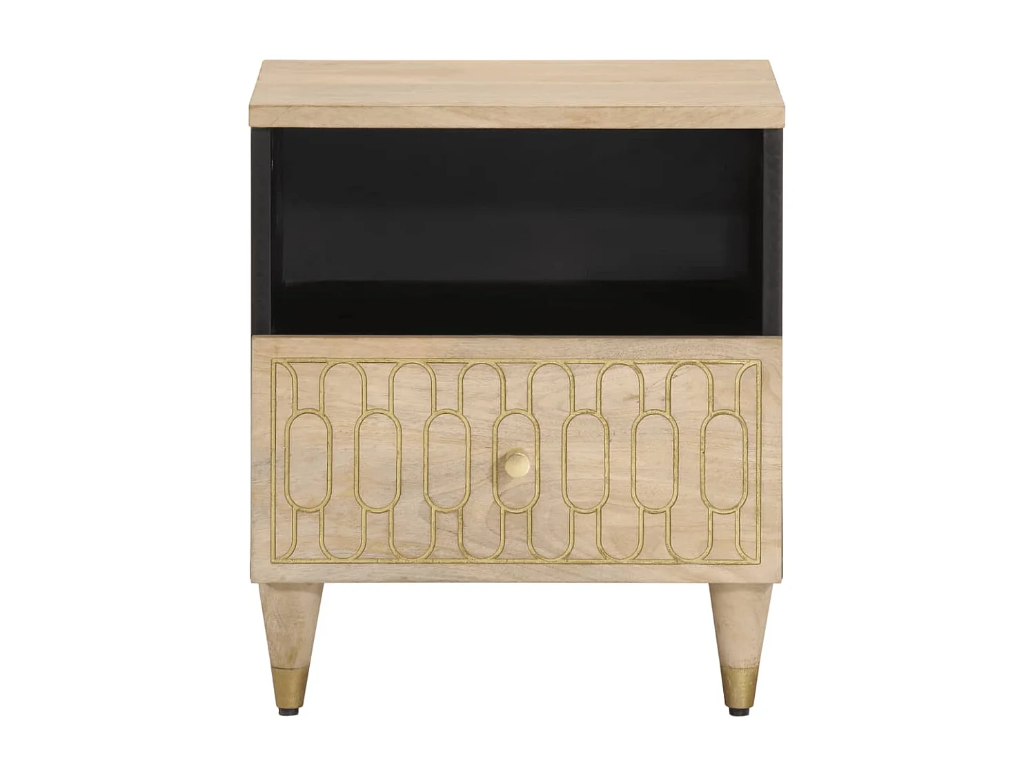 Ingebrigt  Table de chevet 40x33x46 cm Bois de manguier solide