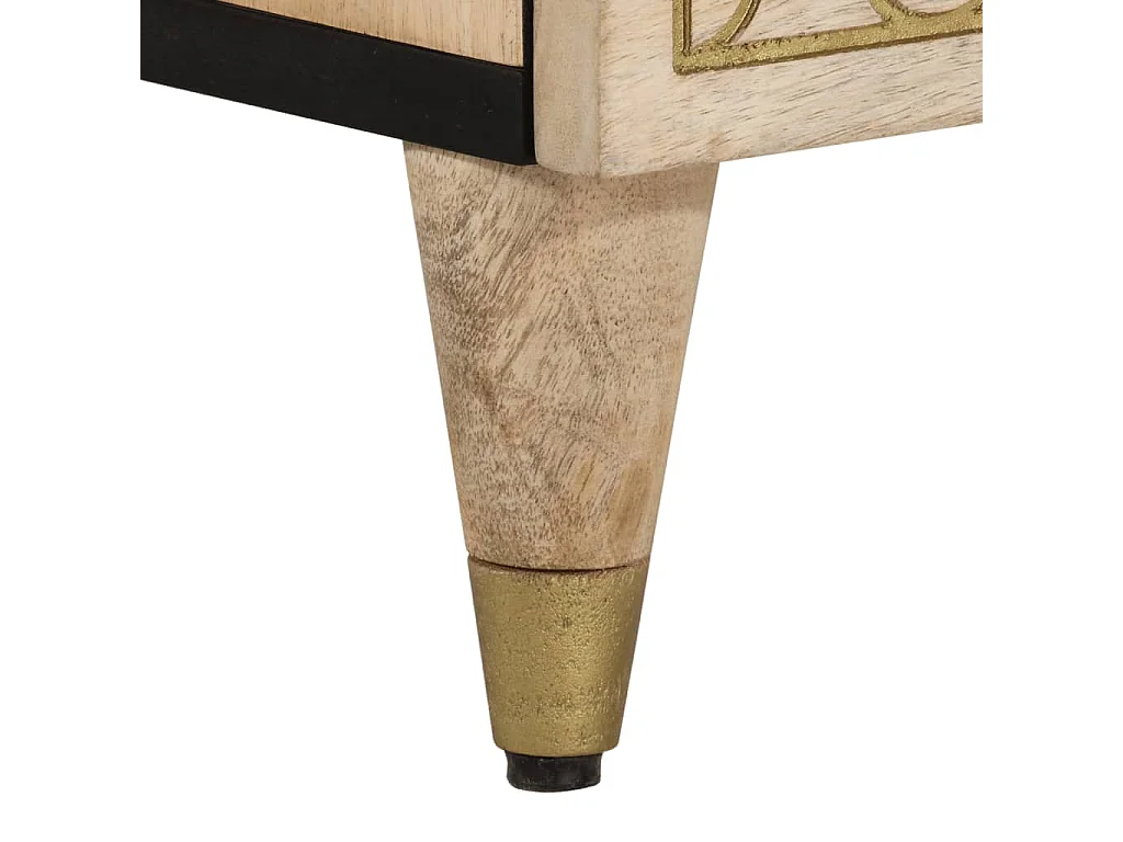 Ingebrigt  Table de chevet 40x33x46 cm Bois de manguier solide