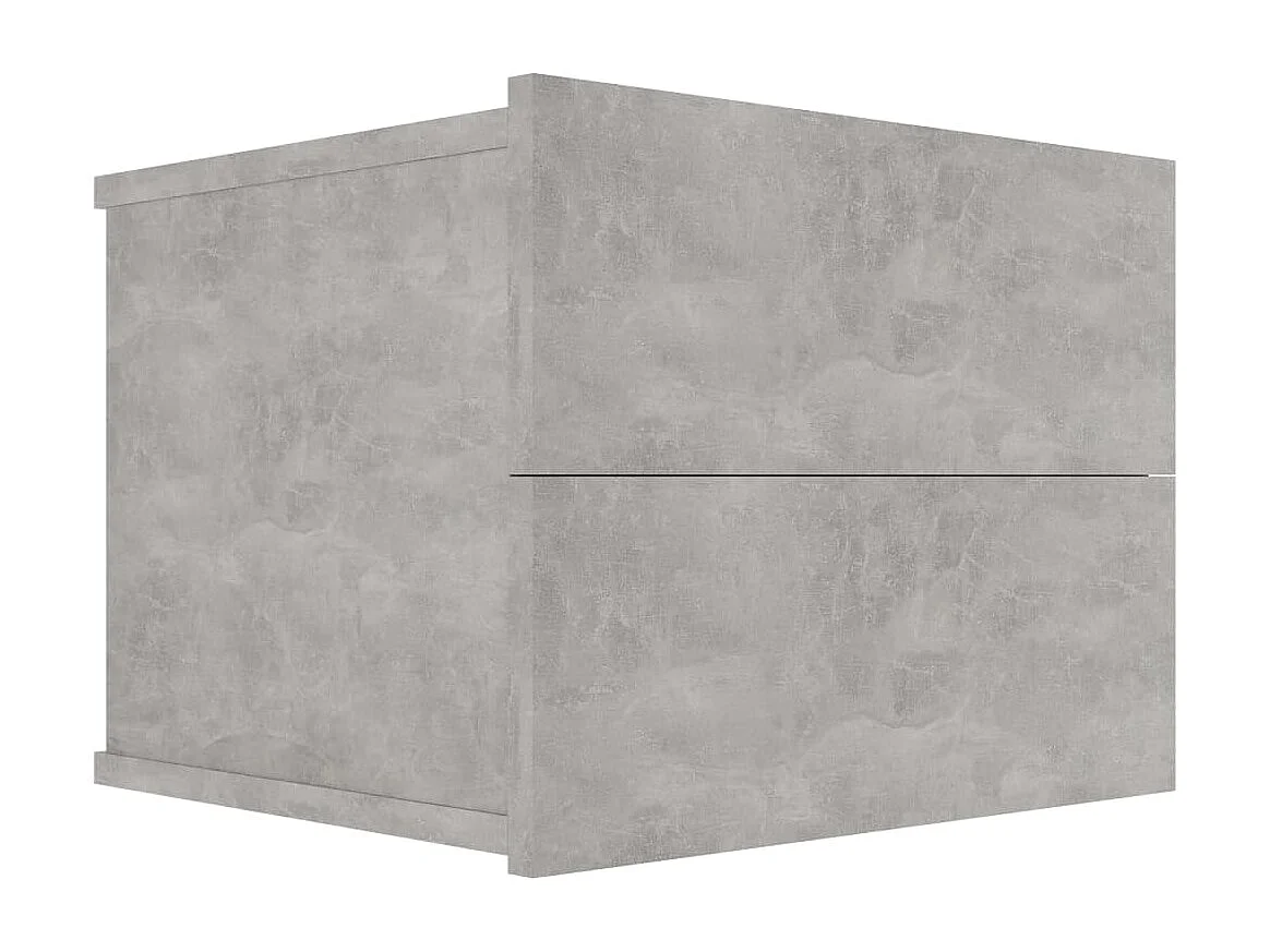 Ylöjärvi  Mesita de noche madera contrachapada gris hormigón 40x30x30 cm