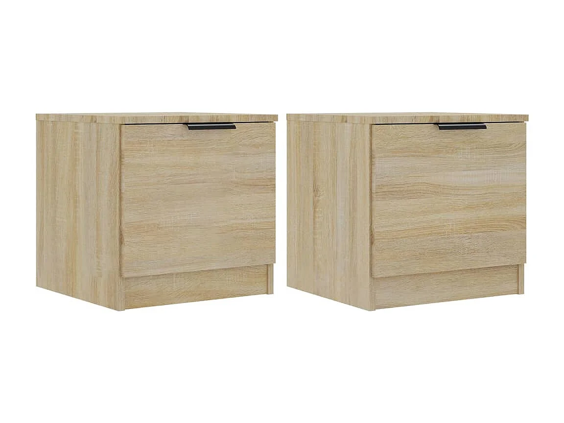 Pekela  Nachtkastjes 2 st 40x39x40 cm sonoma eikenkleurig