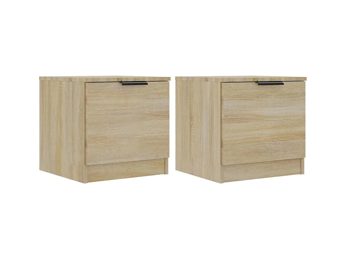 Pekela  Nachtkastjes 2 st 40x39x40 cm sonoma eikenkleurig