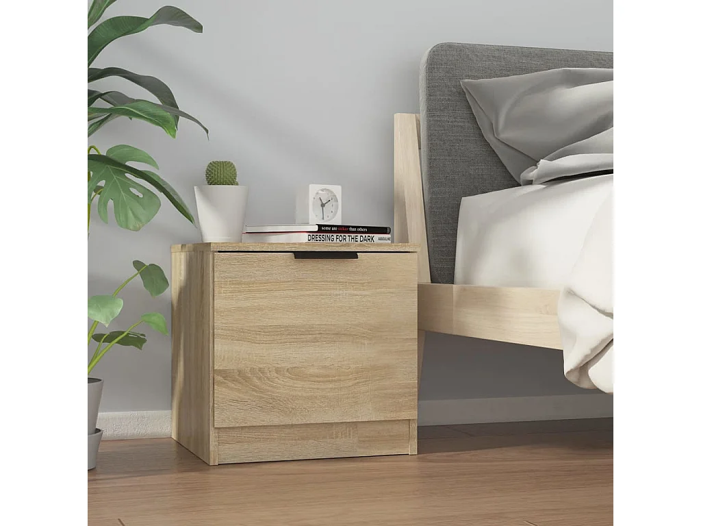 Pekela  Tables de chevet 2 pcs Chêne sonoma 40x39x40 cm