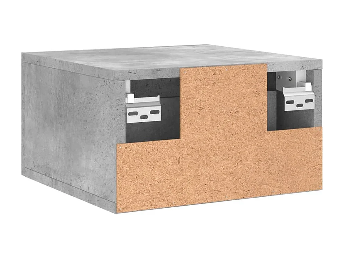 Cataula  Tables de chevet murales 2 pcs gris béton 35x35x20 cm