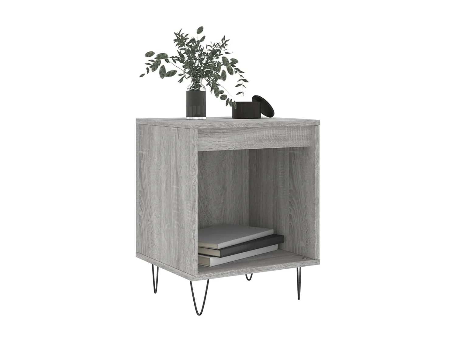 Sander  Table de chevet sonoma gris 40x35x50 cm bois d’ingénierie