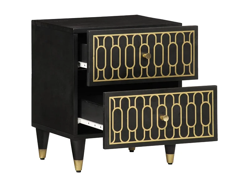 Fryrda  Table de chevet 40x33x46 cm Bois de manguier solide