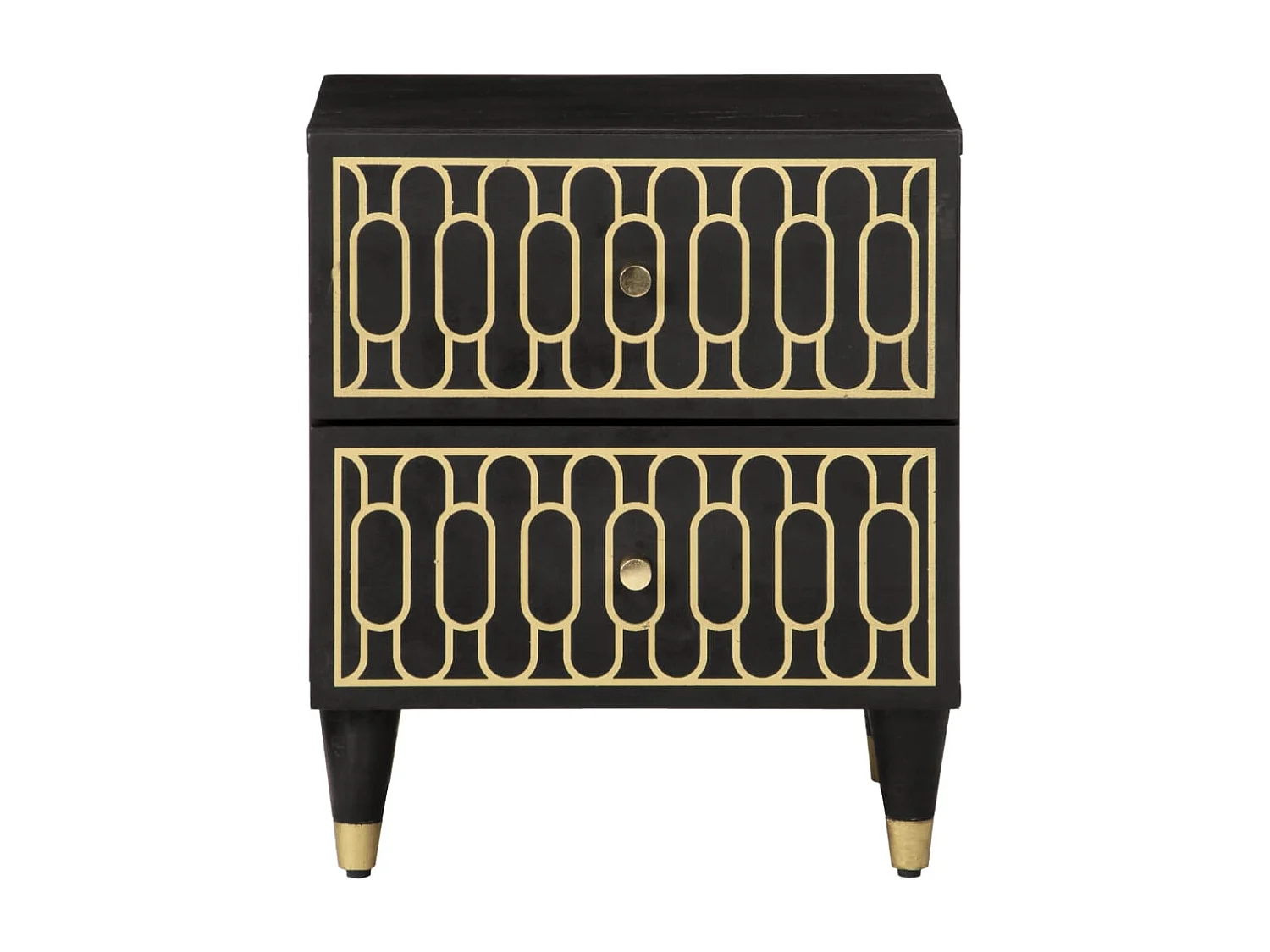 Fryrda  Table de chevet 40x33x46 cm Bois de manguier solide