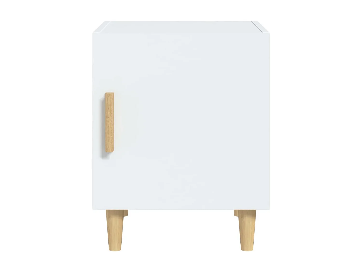 Oupeye  Tables de chevet 2 pcs Blanc Bois d'ingénierie