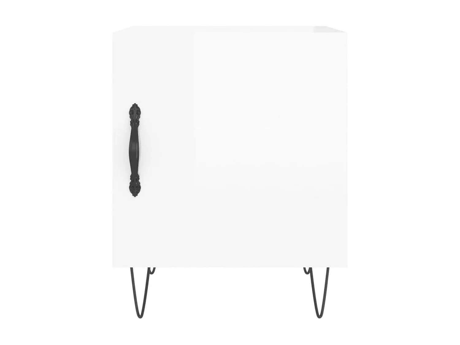 Corning  Tables de chevet 2 pcs blanc brillant 40x40x50 cm