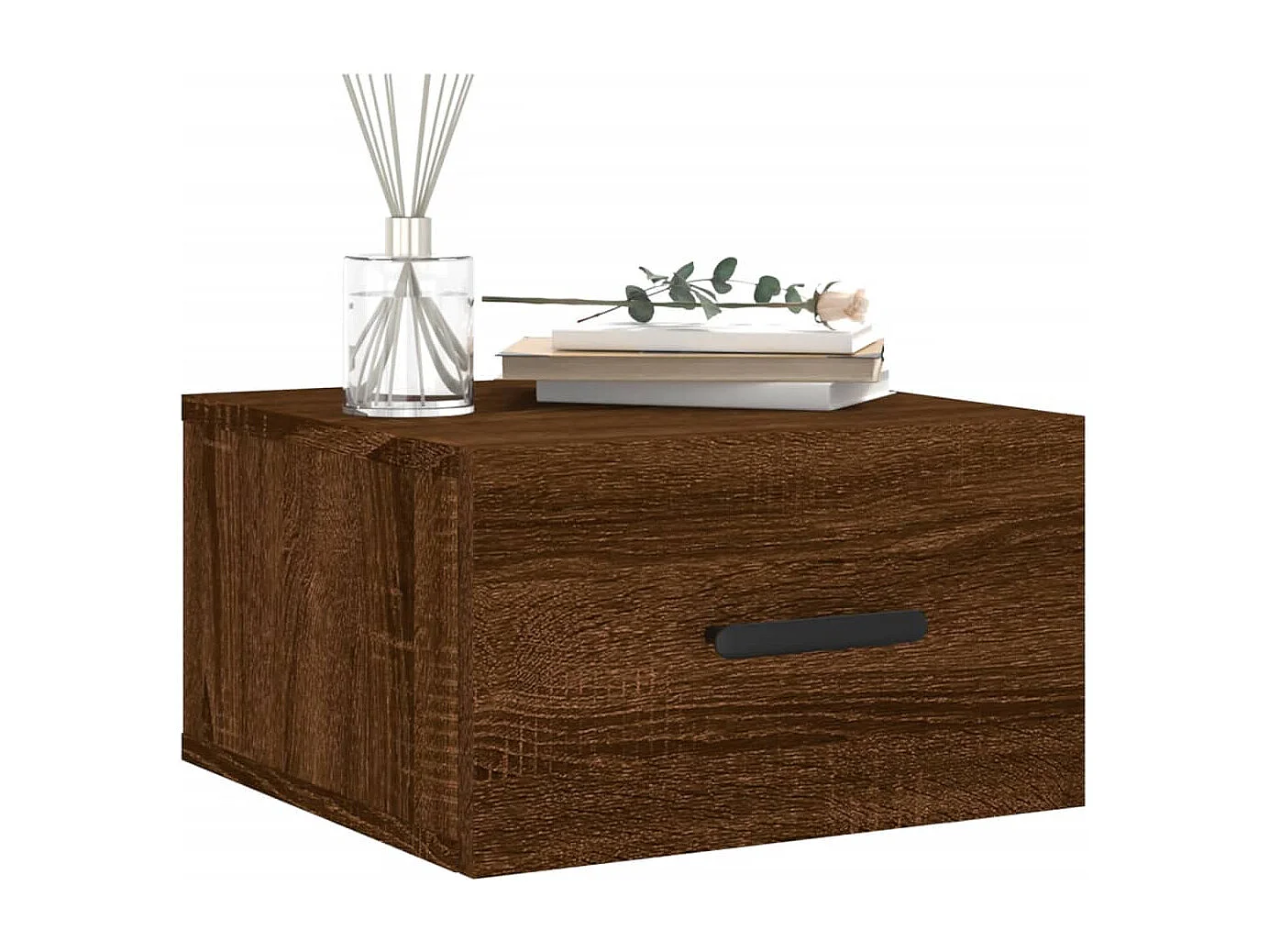 Cataula  Nachtkastjes 2 st wandgemonteerd 35x35x20 cm bruin eikenkleur