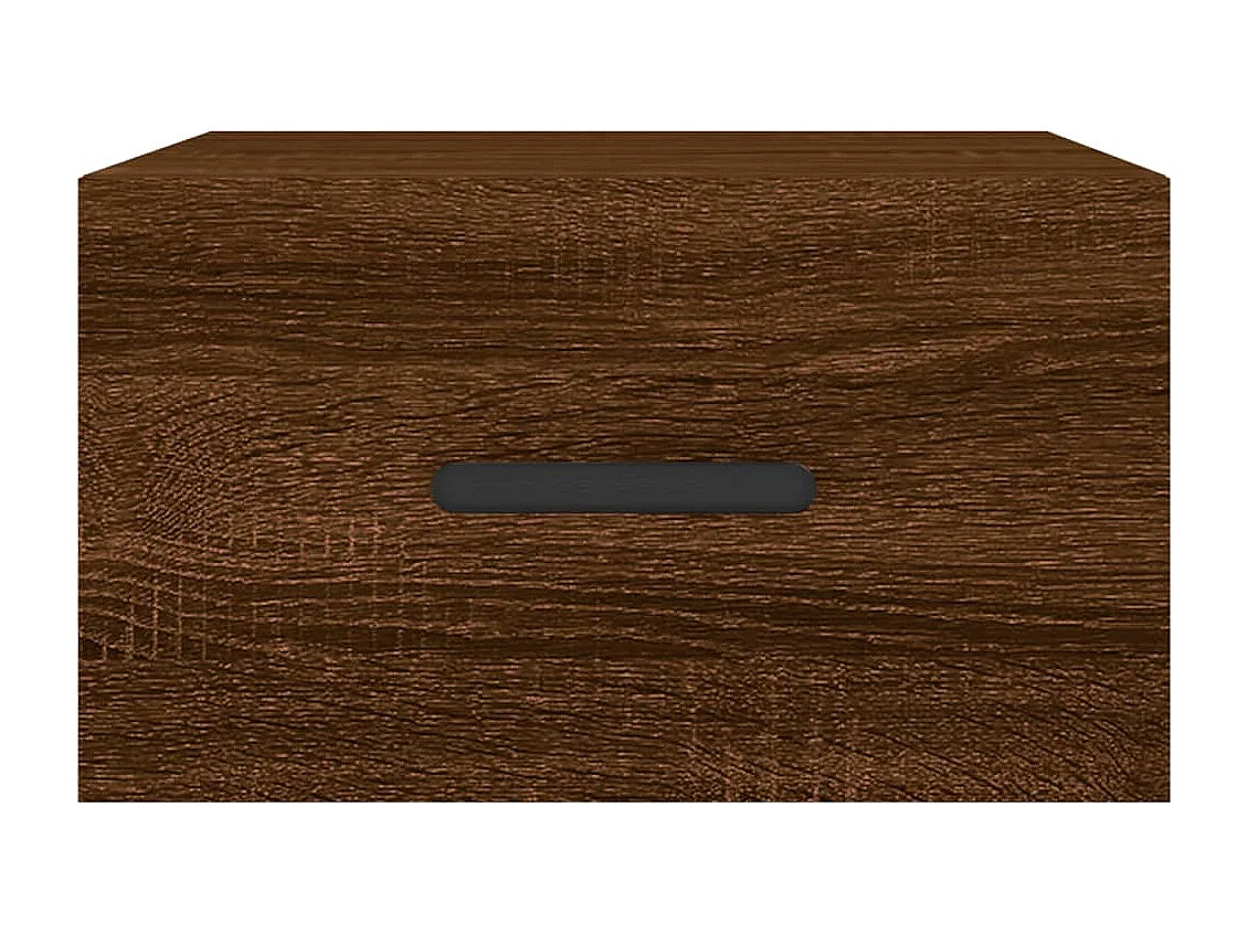 Cataula  Nachtkastjes 2 st wandgemonteerd 35x35x20 cm bruin eikenkleur