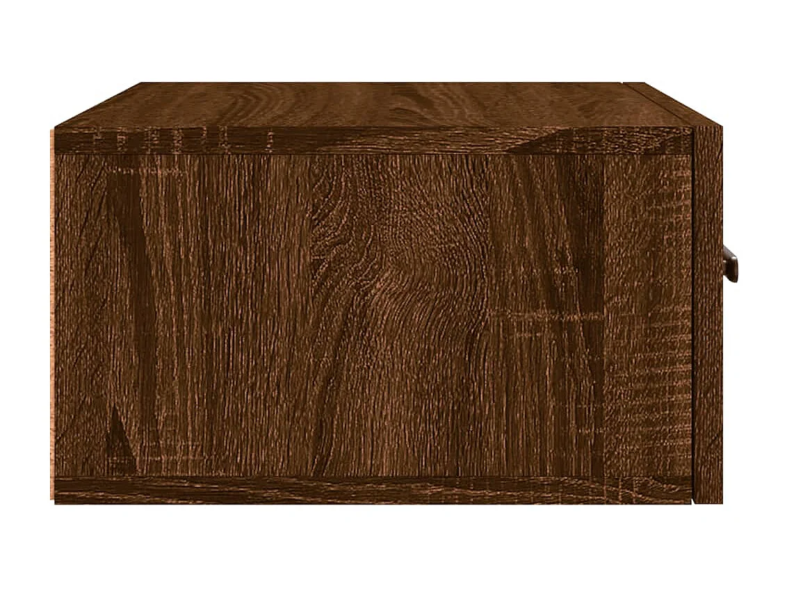 Cataula  Nachtkastjes 2 st wandgemonteerd 35x35x20 cm bruin eikenkleur