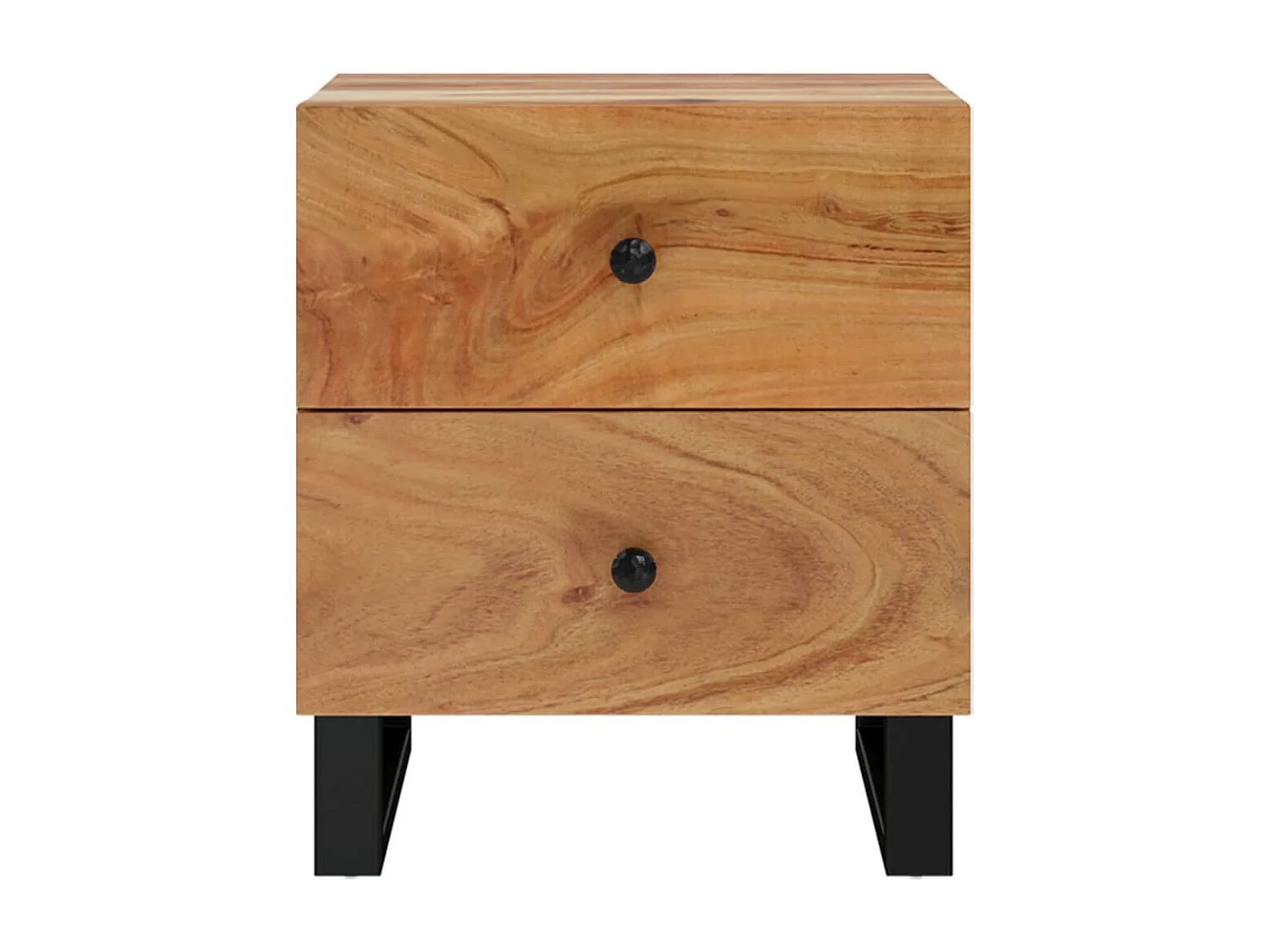 Posio  Comodini 2pz 40x33x46 cm in Legno Massello di Acacia