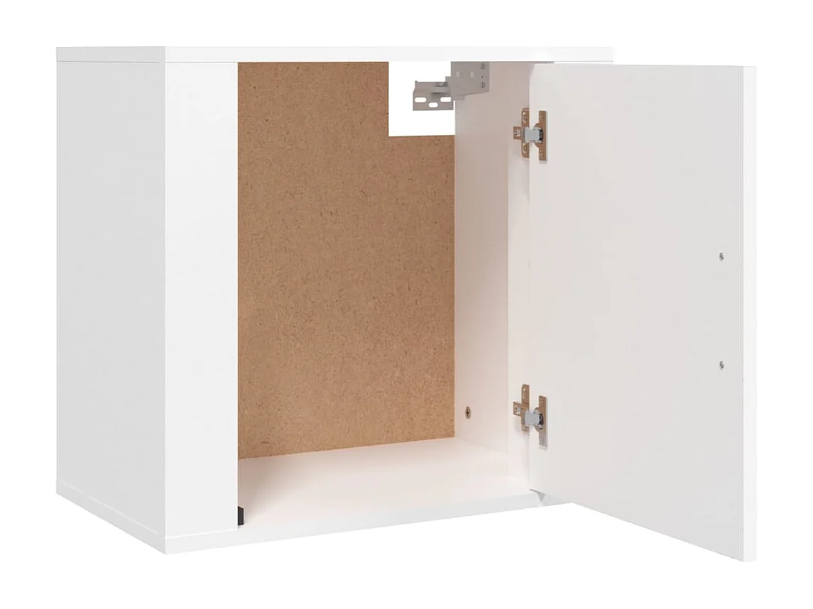 Almond  Tables de chevet murales 2 pcs Blanc 50x30x47 cm