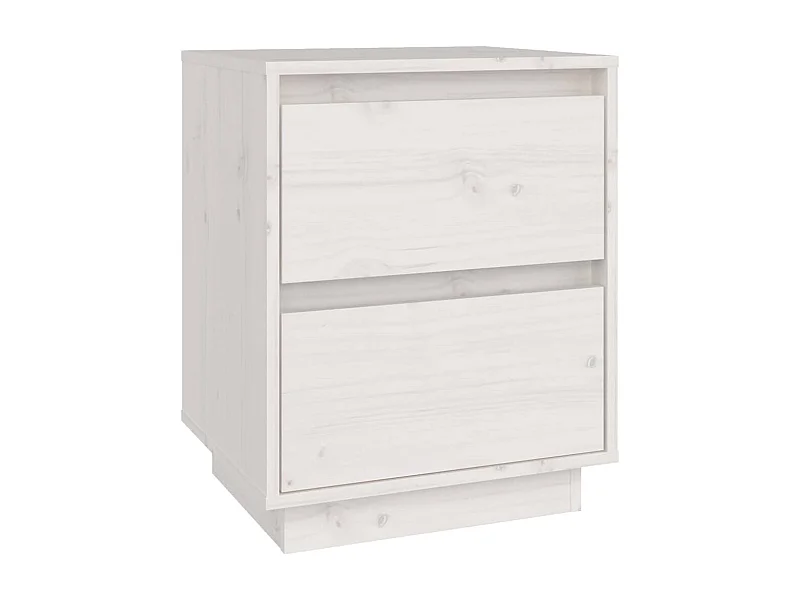 Maverick  Nachttisch Weiß 40x35x50 cm Massivholz Kiefer