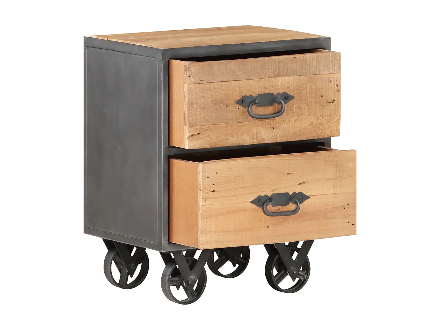 Garden Furniture -  Comodino 40x30x51 cm in Legno Massello di Recupero