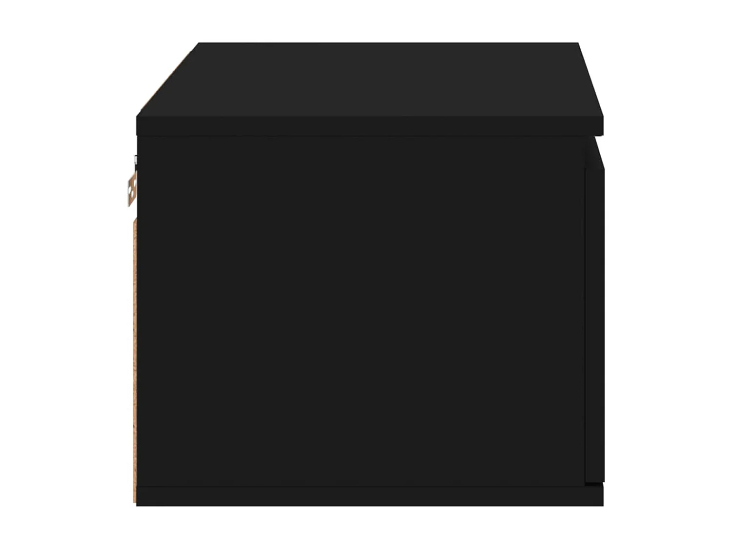 Prolenta Premium -  Tables de chevet murales avec lumières LED 2 pcs noir