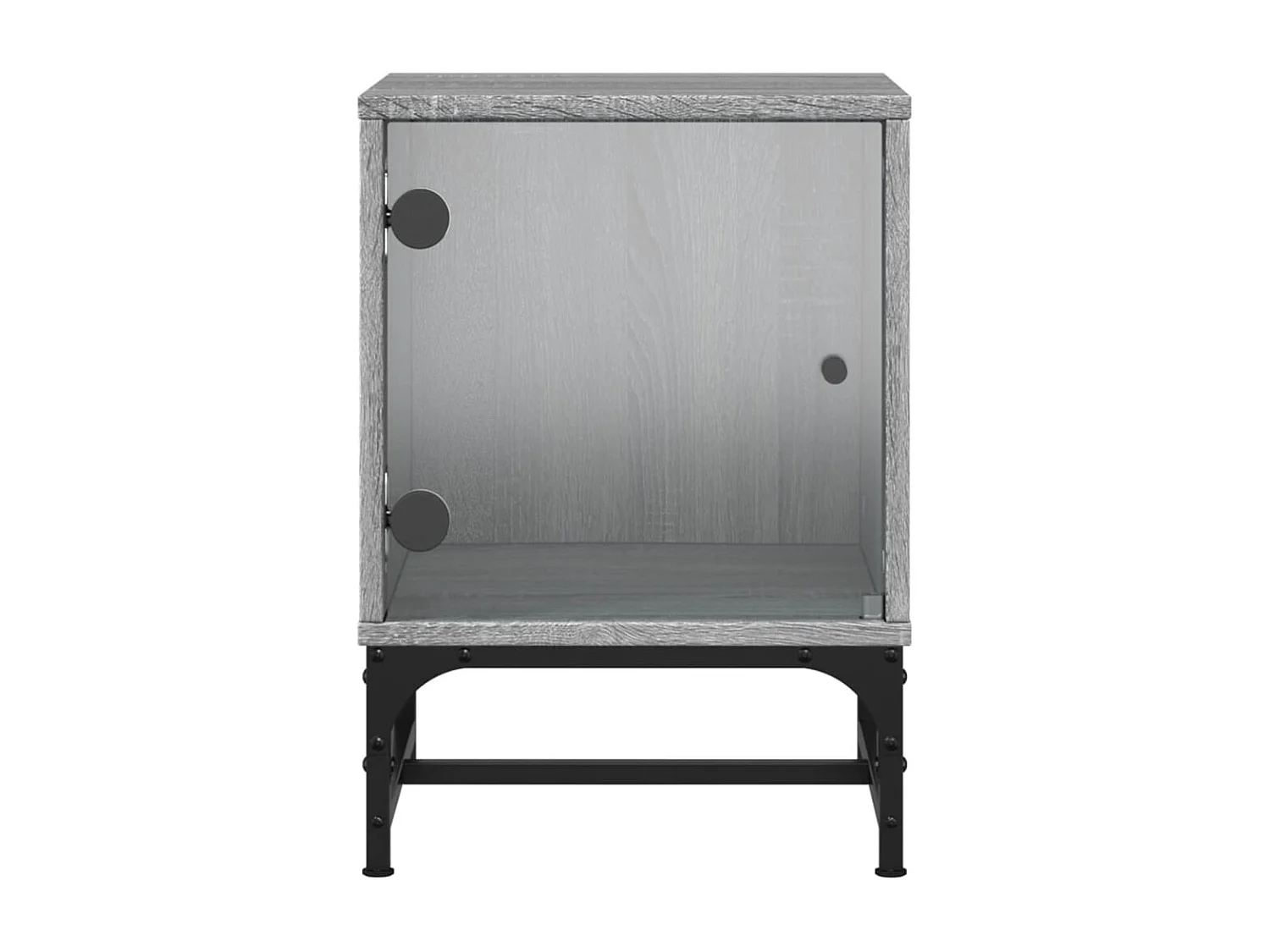 Brussels  Tables de chevet et portes vitrées 2 pcs sonoma gris 35x37x50cm