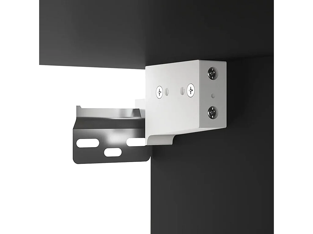 Almond  Mesitas de noche de pared 2 uds negro 50x30x47 cm