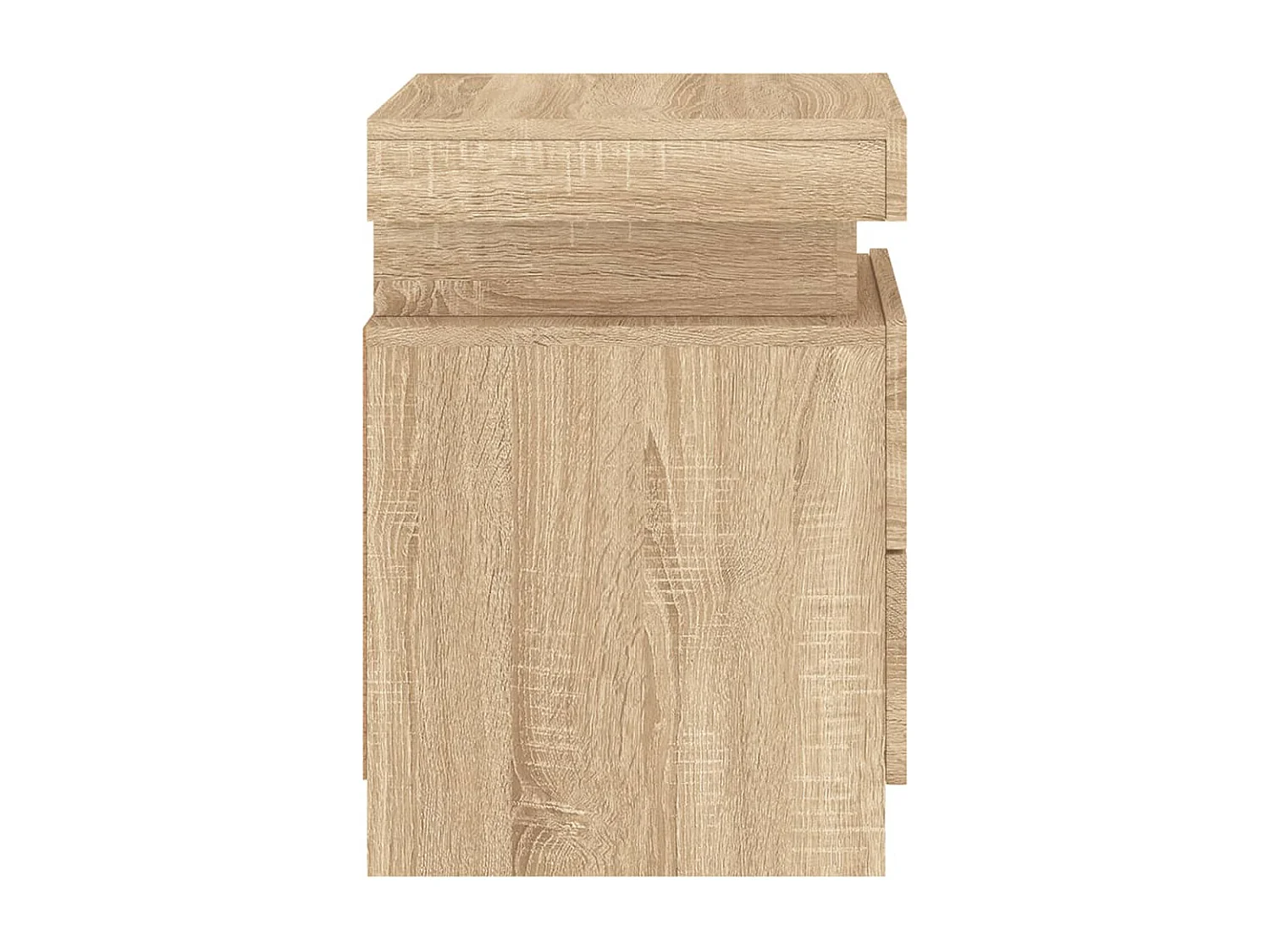 Barry John  Mesitas de noche con luces LED 2 uds roble Sonoma 35x39x55 cm