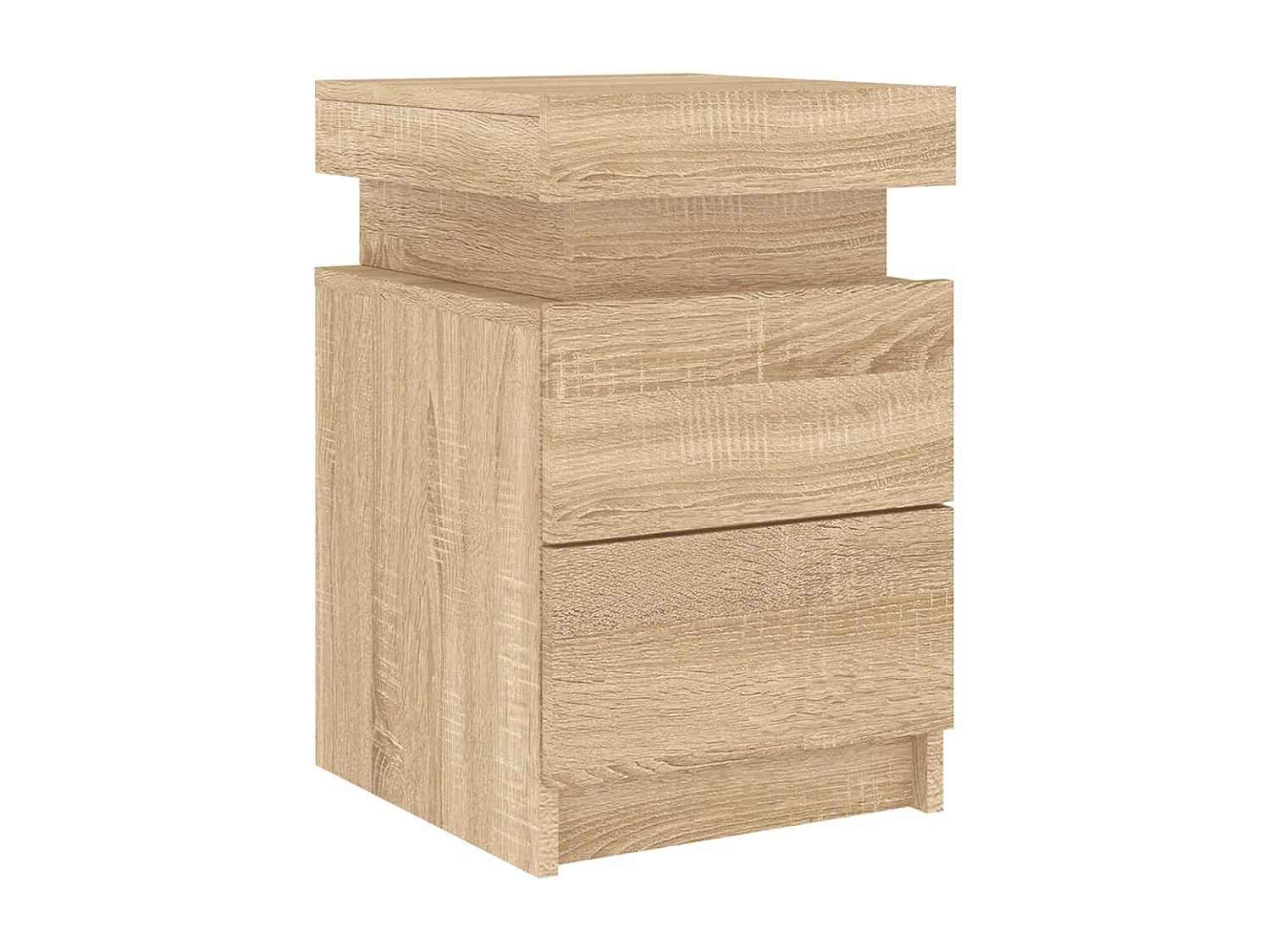 Barry John  Nachtkastjes met LED-verlichting 2 st 35x39x55 cm sonoma eiken