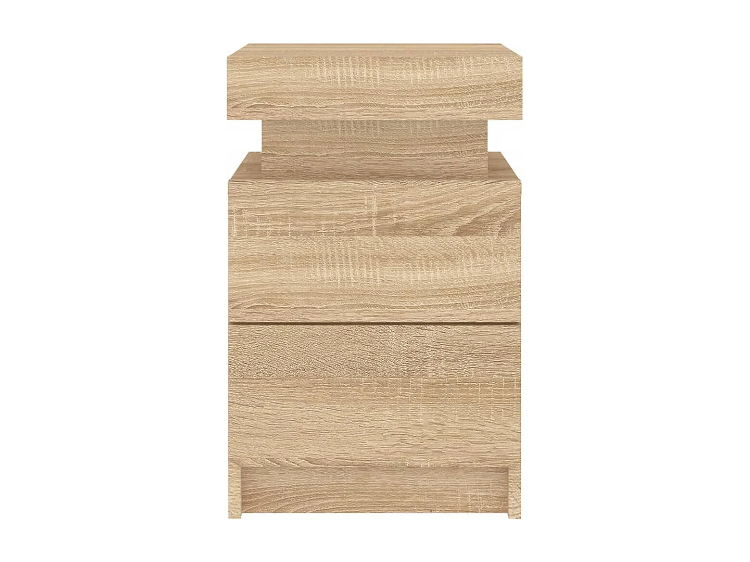 Barry John  Nachtkastjes met LED-verlichting 2 st 35x39x55 cm sonoma eiken