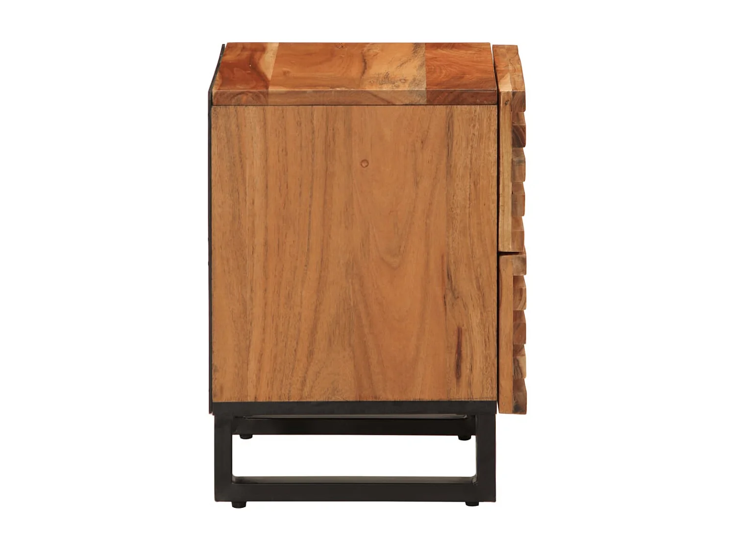 Janoah  Mesita de noche de madera maciza de acacia 40x34x46 cm