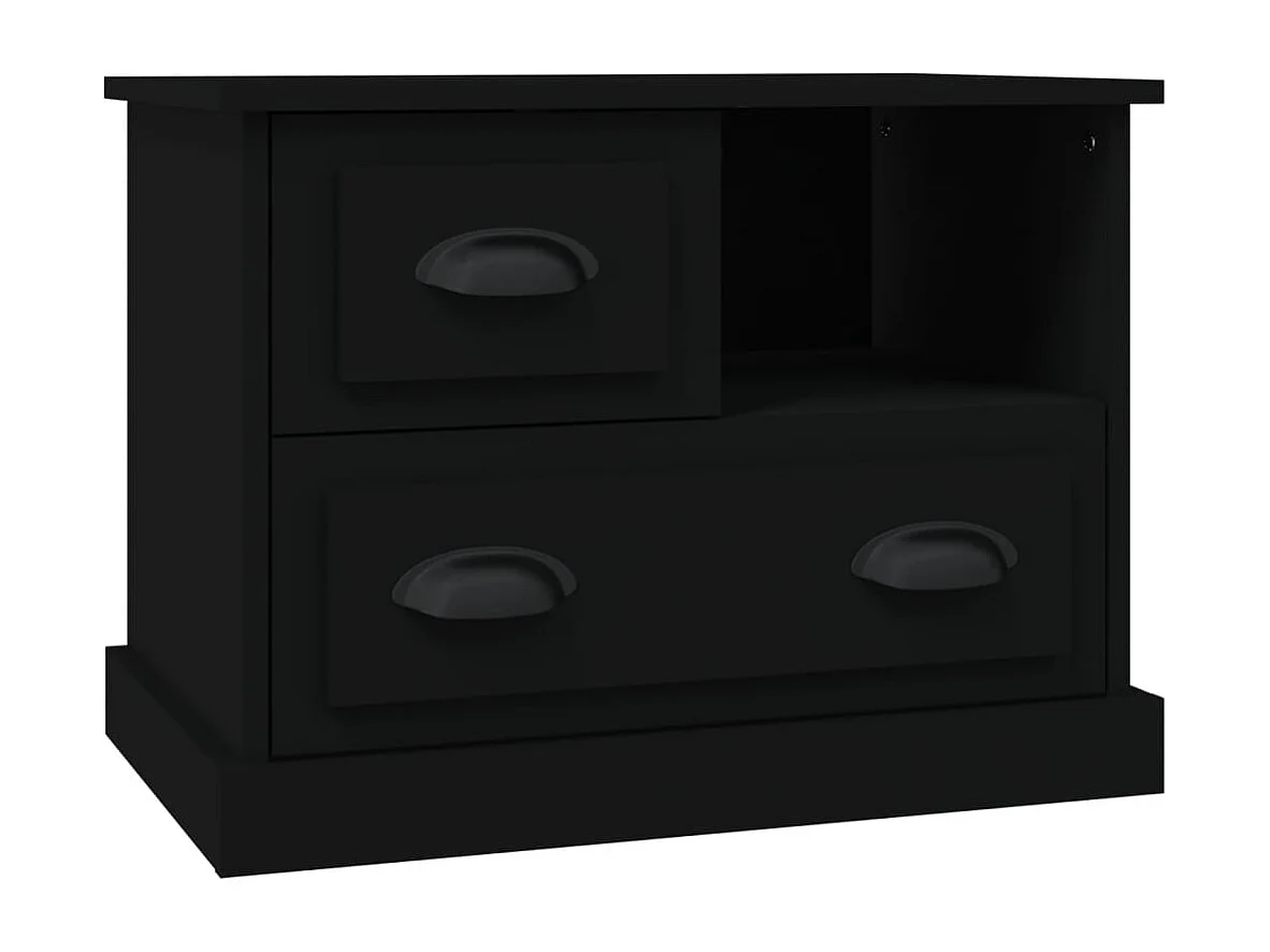 Telindra  Table de chevet noir 60x39x45 cm